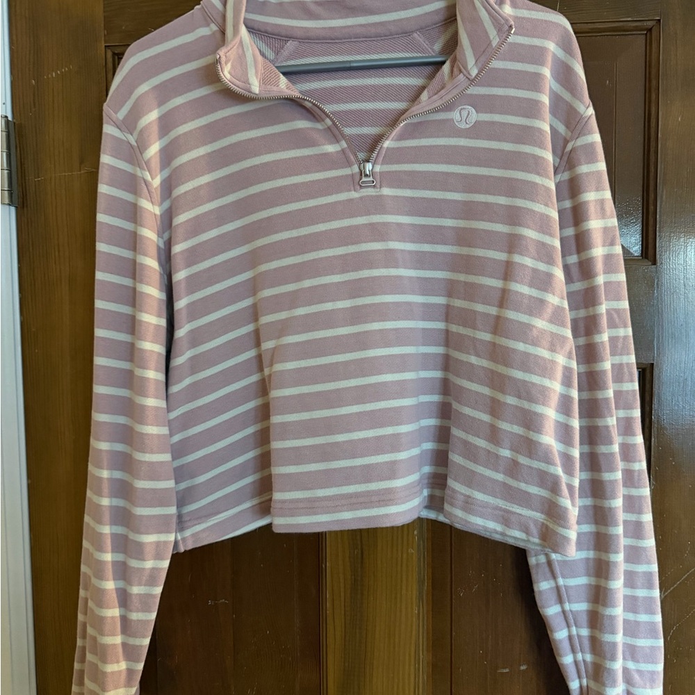 Lululemon Cotton French Terry Cropped Half Zip - Picture 4 of 8